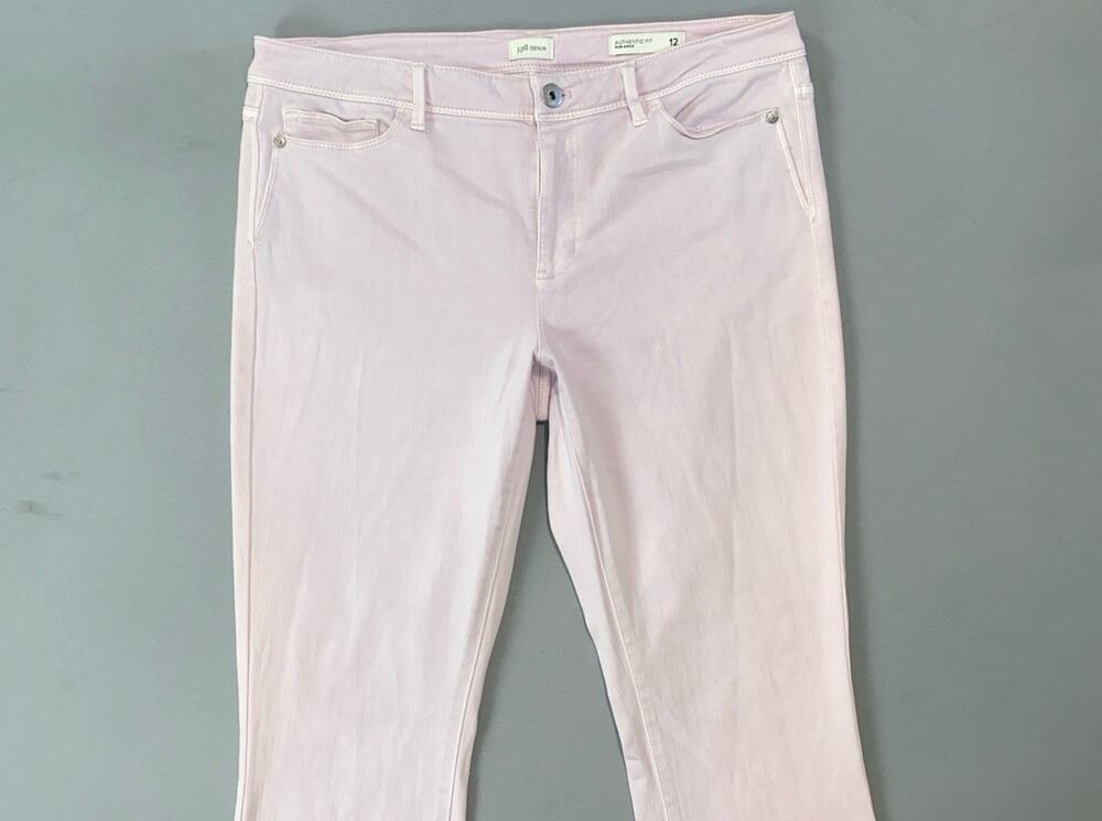J Jill Denim Authentic Fit Slim Ankle Lightweight Stretch Jeans. Purple, Size 12
